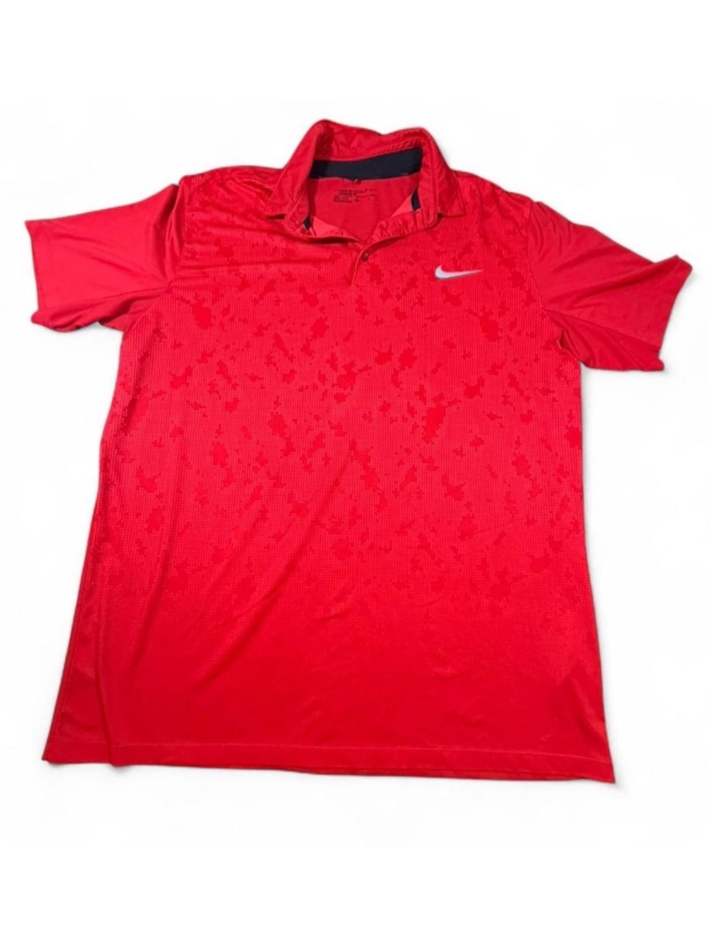 Nike Golf Dri-FIT Red Performance Polo Shirt Men’s Large Athletic Golfwear